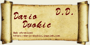 Dario Dvokić vizit kartica